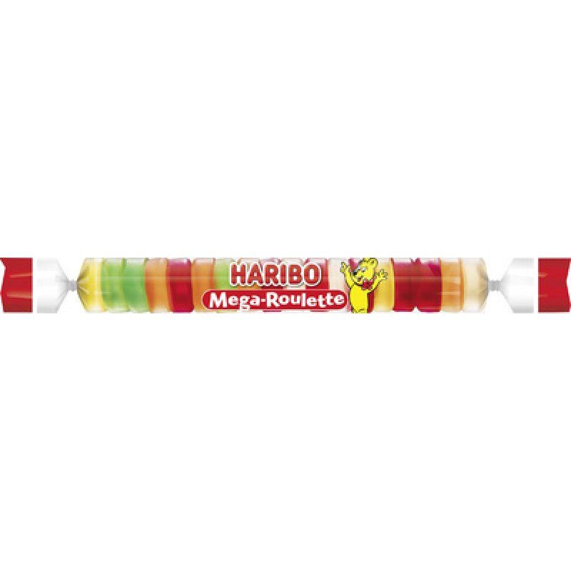 HARIBO Gomme aux fruits Mega-ROULETTE, rouleau de 45 g