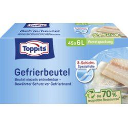 TOPPITS Sachet de congélation, 80 x 2 litres, 220 x 240 mm