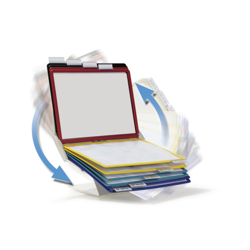 Durable Vario Pro 10 document display carousel Desk/Wall Landscape/Portrait A4