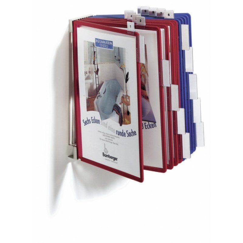 DURABLE Support mural FUNCTION, pour 10 plaques pochettes A4