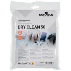 DURABLE Lingettes DRY CLEAN 50 non-tissées, 145 x 197 mm