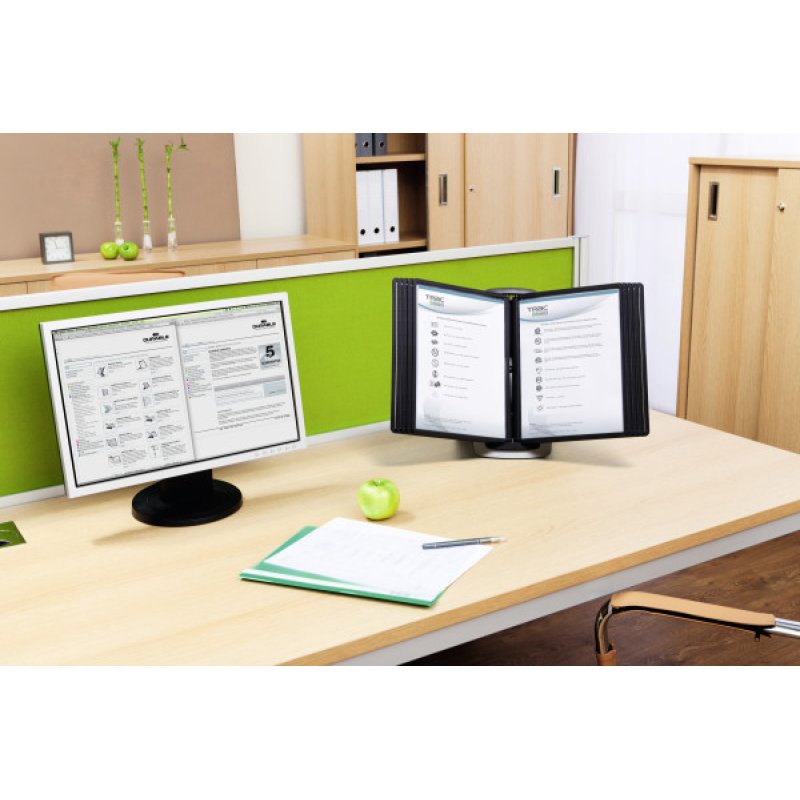 Durable Sherpa Style Table 10 document display carousel Desk Portrait A4