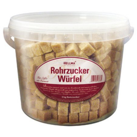 HELLMA Cubes de sucre roux, dans un seau