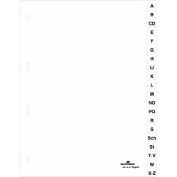 Durable 6150-02 Alphabetic tab index White