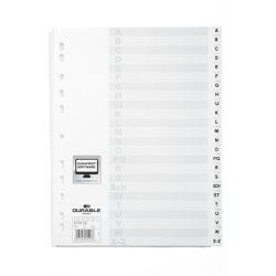DURABLE Kunststoff-Register, A-Z, A4, 24-teilig, weiß