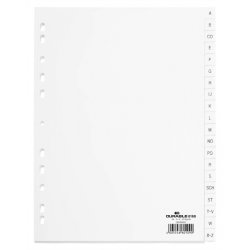 Durable 6168-02 Alphabetic tab index Polypropylene (PP) White