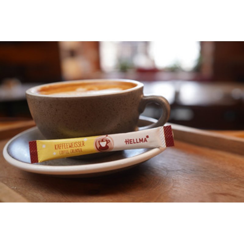 HELLMA Sticks de mousse à café, dans un présentoir en carton