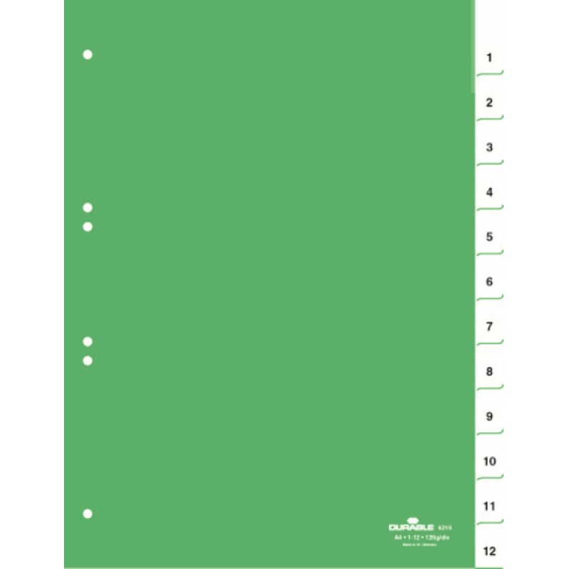 Durable Répertoires Avec Insertions Pré-insérées, Imprimées 1-12