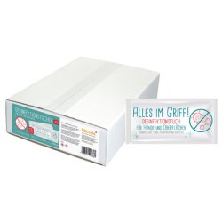 HELLMA Lingette désinfectante "Alles im Griff", en carton