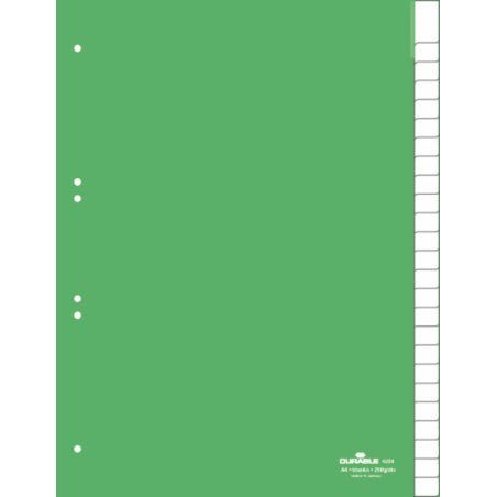 DURABLE Intercalaires en plastique, PP, 25 touches
