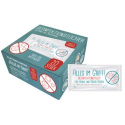 HELLMA Lingette désinfectante "Alles im Griff", boîte de 20