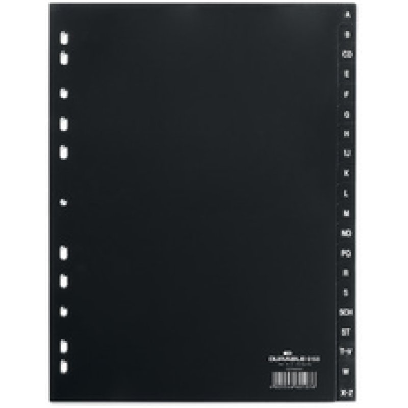DURABLE Kunststoff-Register, A-Z, A4, 20-teilig, grau