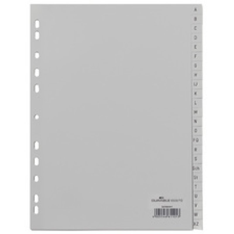 DURABLE Kunststoff-Register, A-Z, A4, 20-teilig, grau