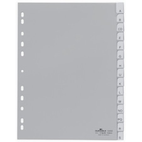 DURABLE Intercalaires en plastique, uni, A4, polypropylène