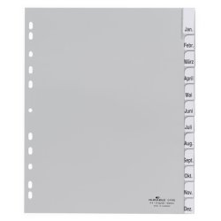 DURABLE Intercalaires en plastique, A4, PP, 12 pièces