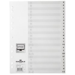 DURABLE Kunststoff-Register, A-Z, A4, 20-teilig, grau