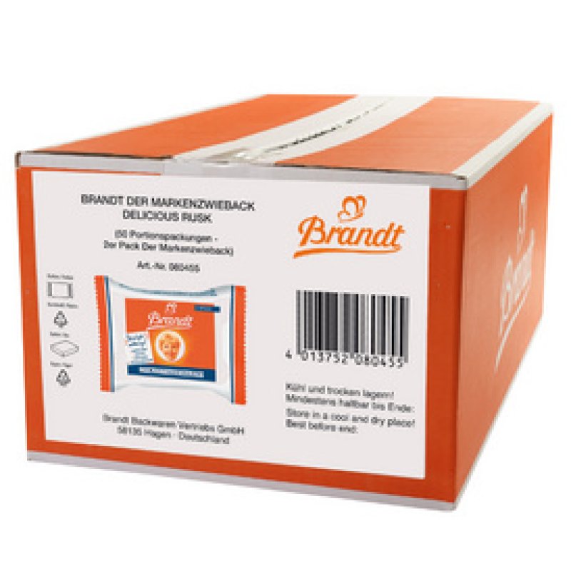 Brandt Biscotte, emballage individuel dans un carton