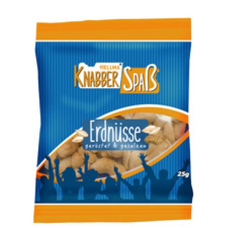HELLMA Cacahuètes, dans un sachet unitaire à 25 g