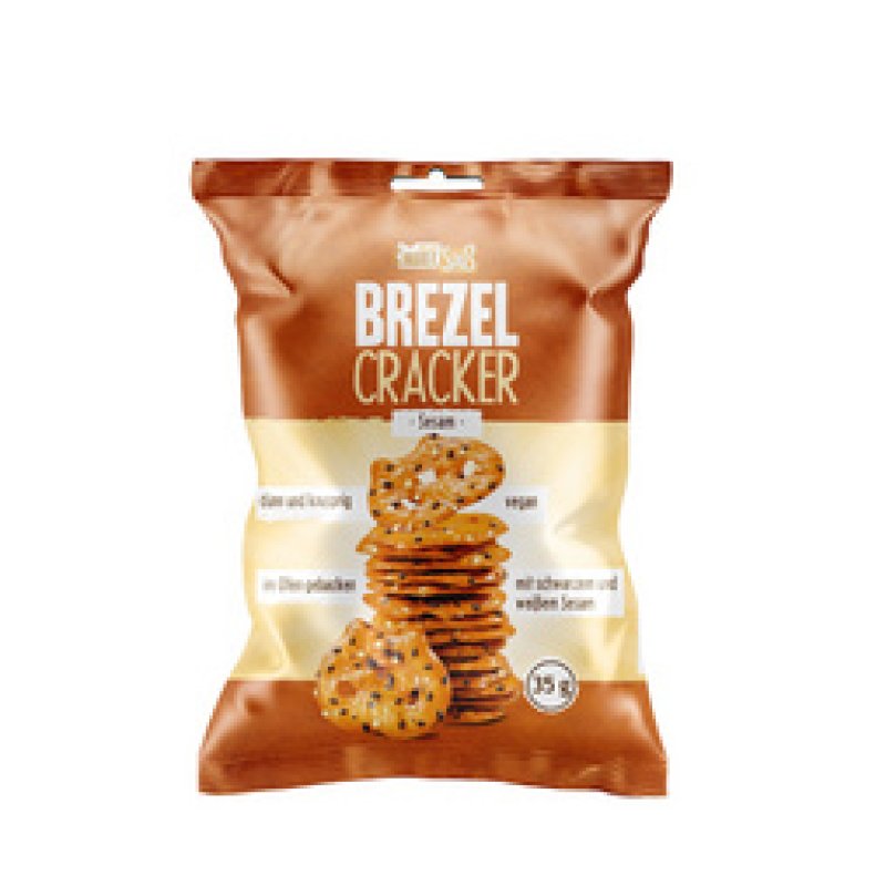 HELLMA Cracker bretzel, sésame, en sachet individuel de 35 g