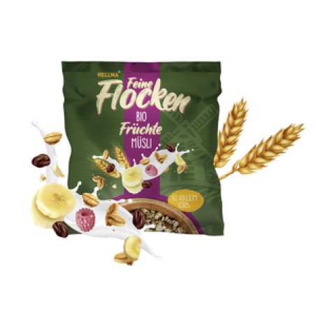 HELLMA Muesli aux fruits bio, en sachet portion de 45 g