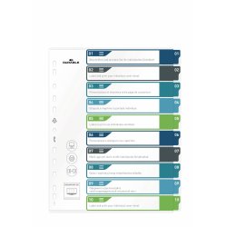 Durable 679527 tab index Blank tab index Polypropylene (PP) Multicolour