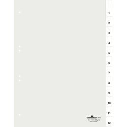 Durable 6810 Onglet avec index numérique Transparent