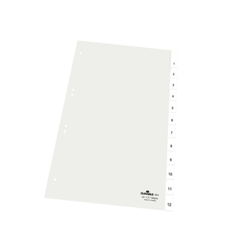 Durable 6810 Numeric tab index Transparent