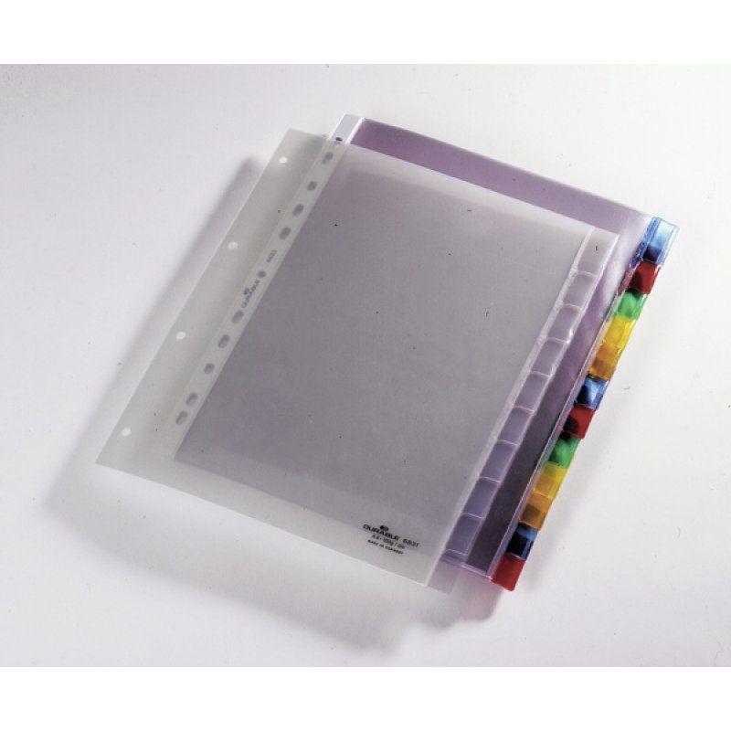 DURABLE Intercalaires en plastique, A4, 10 touches, transp.