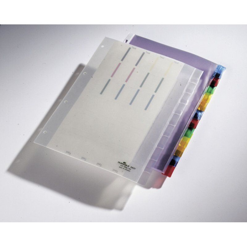 Durable 6831-19 Onglet avec index vierge Transparent