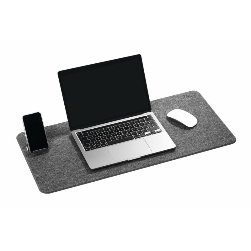 Durable 708158 desk pad PET felt Charcoal