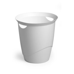 DURABLE Corbeille à papier TREND, 16 litres, rond, blanc