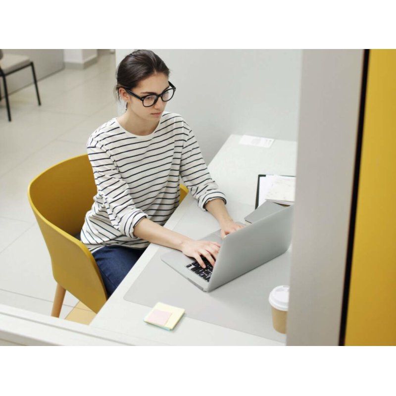 Durable 712219 desk pad Polypropylene (PP) Grey