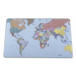 Durable Desk Mat with World Map