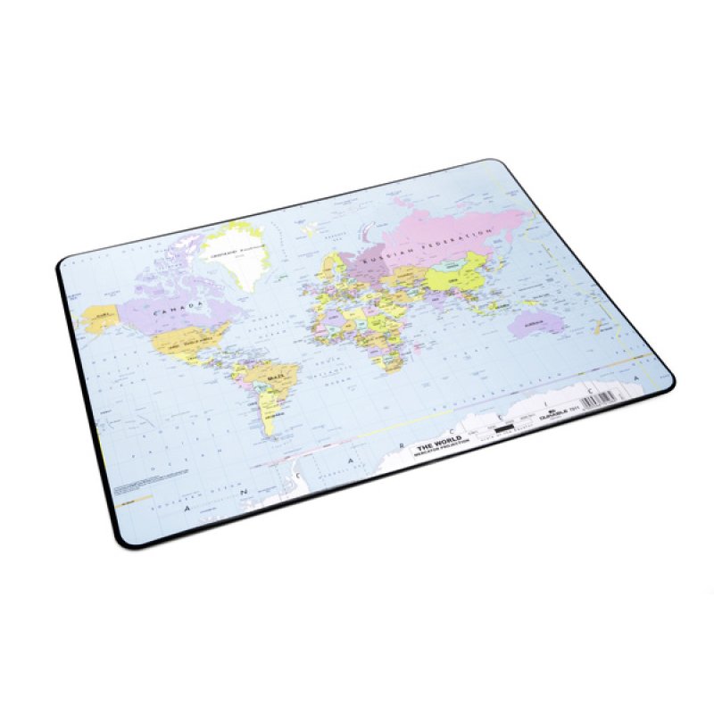 Durable Desk Mat with World Map