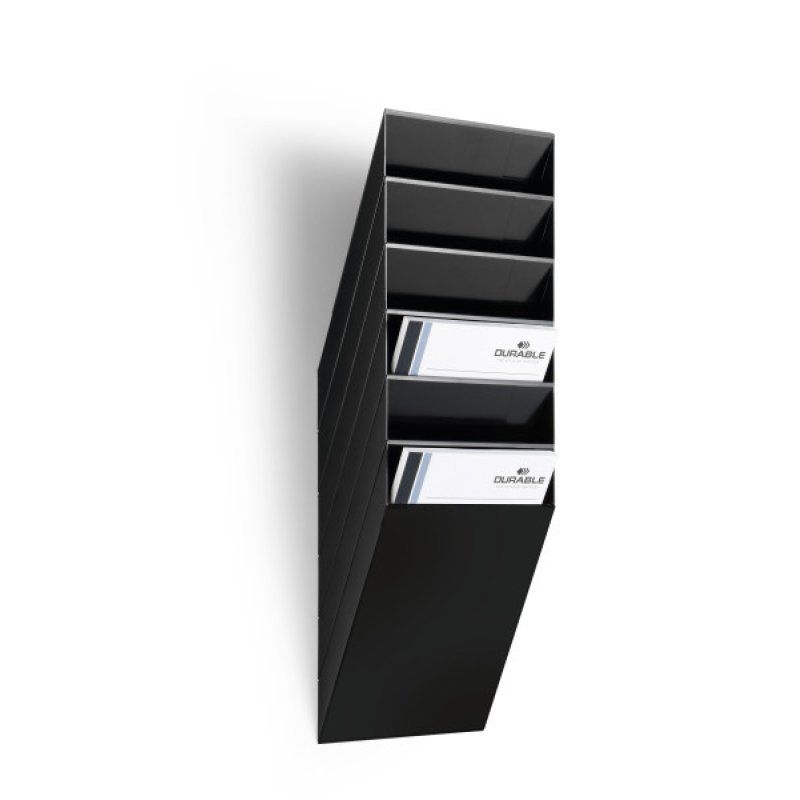 DURABLE Set porte-brochures mural "FLEXIBOXX 6", A4, noir