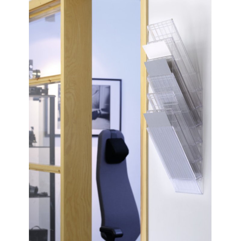 Durable FLEXIBOXX literature rack 6 shelves Transparent