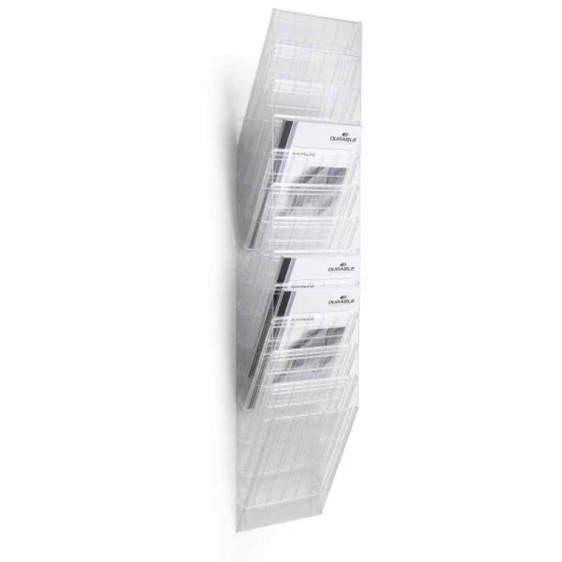 Durable FLEXIBOXX Présentoir à livres 12 étagères Transparent