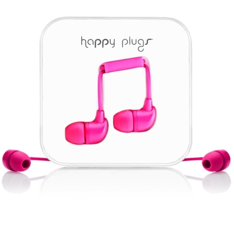 Happy Plugs In-Ear Headset Wired Calls/Music Pink