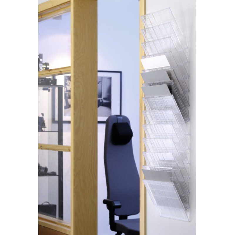 Durable FLEXIBOXX literature rack 12 shelves Transparent