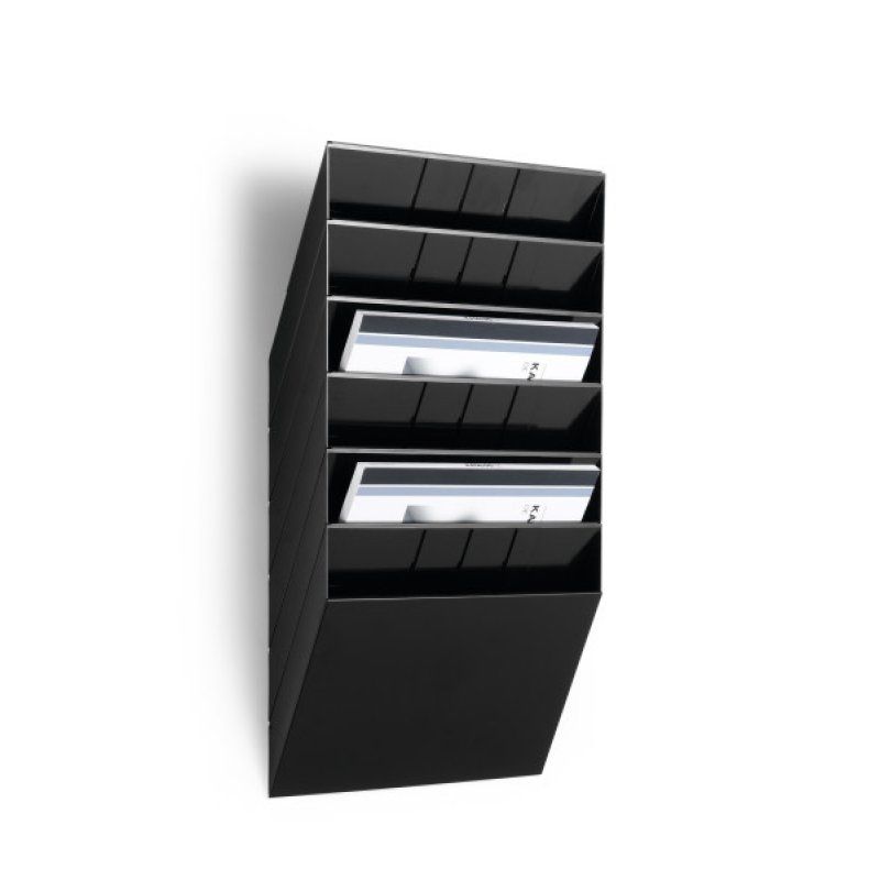 DURABLE Set porte-brochures mural "FLEXIBOXX 6", A4, noir