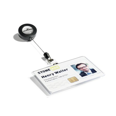 DURABLE Porte-badge, en PVC souple, 85 x 54 mm