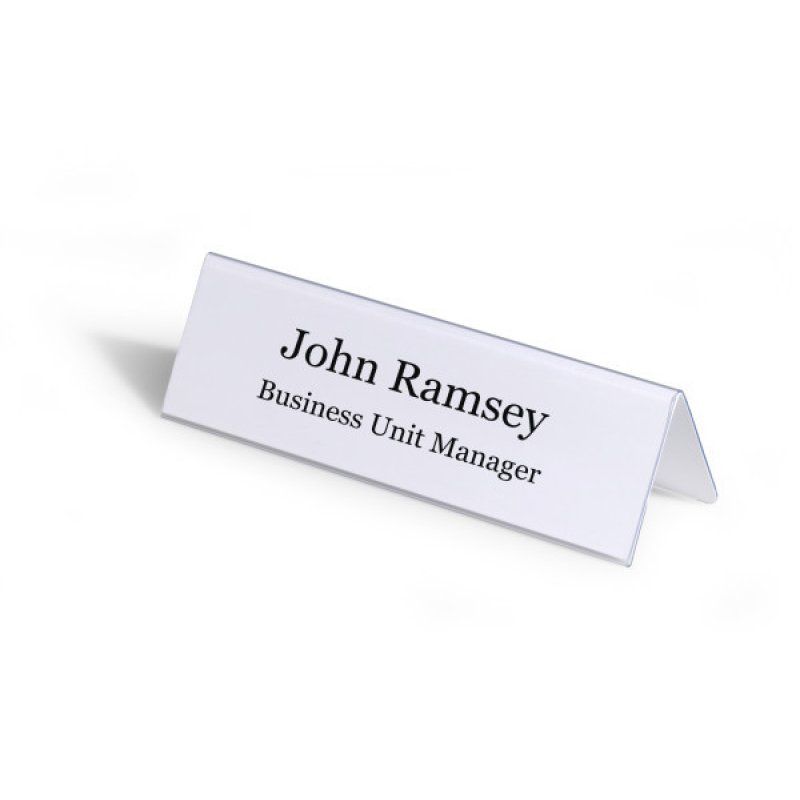 Durable 805219 non-metallic nameplate Transparent