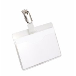 DURABLE Porte-badge, ouvert sur le haut, à clip, transparent