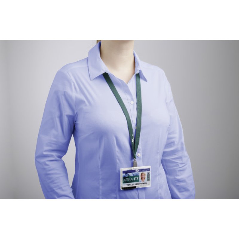 Durable Textile lanyard SOFT COLOUR midnight blue strap Badge holder Metal, Textile