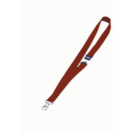 DURABLE Lacet textile 20 avec fermeture de sécurité, rouge