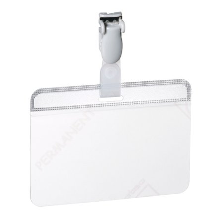 DURABLE Porte-badge plastifié, avec clip, 90 x 54 mm