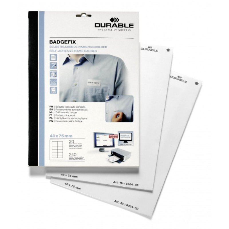 Durable BADGEFIX Badge Silk 240 pc(s)