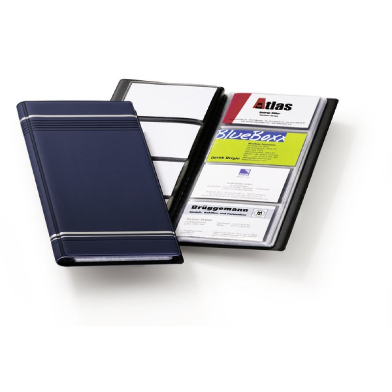 DURABLE Album pour cartes de visite VISIFIX, film mat, bleu