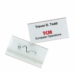 DURABLE Porte-badge avec épingle torsadée, 60 x 30 mm