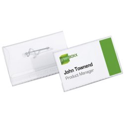 DURABLE Porte-badge avec épingle torsadée, 75 x 40 mm